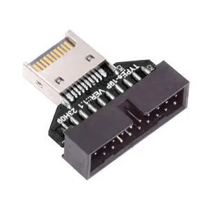 Adapter Type-E IDC Socket USB 3.1 Front Panel Header to USB 3.0 20Pin Header Extension Adapter for Desktop Motherboard Adapter Type-E IDC Socket USB 3.1 Front Panel Header to USB 3.0 20Pin Header Extension Adapter for Desktop Motherboard