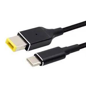 Cable Type-C USB-C 135W to DC Rectangle 11.0 * 4.5mm Power PD Charge Cable for Thinkpad X1 Legion Y7000P Laptop DC20V 6.25A Cable Type-C USB-C 135W to DC Rectangle 11.0 * 4.5mm Power PD Charge Cable for Thinkpad X1 Legion Y7000P Laptop DC20V 6.25A