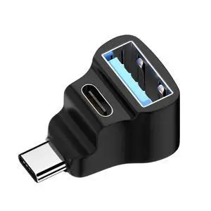 Adapter 10Gbps USB3.0 Type C Male to Dual Type-A OTG & Type-C Female Power Data Splitter Adapter Angled Compatible with Steam Deck Laptop Adapter 10Gbps USB3.0 Type C Male to Dual Type-A OTG & Type-C Female Power Data Splitter Adapter Angled Compatible with Steam Deck Laptop
