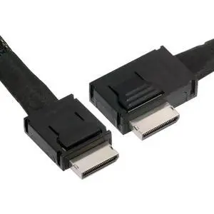 Cable Left Angled 90 Degree OcuLink PCIe 4.0 PCI-Express SFF-8611 4i to SFF-8611 Data Active Cable for eGPU SSD (50cm) Cable Left Angled 90 Degree OcuLink PCIe 4.0 PCI-Express SFF-8611 4i to SFF-8611 Data Active Cable for eGPU SSD (50cm)
