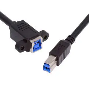 Cord USB 3.0 Type-B Female to USB3.0 Type-B Male Cable Extension 5Gbps for Disk SSD Camera Data 30cm Cord USB 3.0 Type-B Female to USB3.0 Type-B Male Cable Extension 5Gbps for Disk SSD Camera Data 30cm