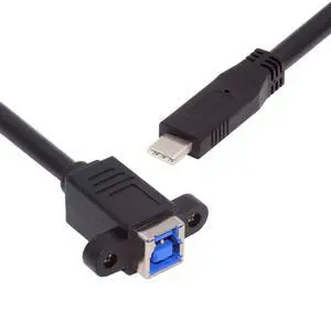 Cord USB 3.0 Type-B Female to USB3.0 Type-C Male Cable Extension 5Gbps for Disk SSD Camera Data 30cm Cord USB 3.0 Type-B Female to USB3.0 Type-C Male Cable Extension 5Gbps for Disk SSD Camera Data 30cm
