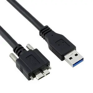Cable Micro USB3.0 Single Screw Locking to USB3.0 Data 5Gbps Power Cable for VR Industrial Camera Computer (8.0m with Chipset) Cable Micro USB3.0 Single Screw Locking to USB3.0 Data 5Gbps Power Cable for VR Industrial Camera Computer (8.0m with Chipset)