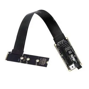 M.2 NVMe M-Key Right Angled Type 90 Degree to PCI-E X1 X4 X8 X16 Cable 30cm Graphics Card Extension Adapter PCI-Express for M2 2260 2280 M.2 NVMe M-Key Right Angled Type 90 Degree to PCI-E X1 X4 X8 X16 Cable 30cm Graphics Card Extension Adapter PCI-Express for M2 2260 2280