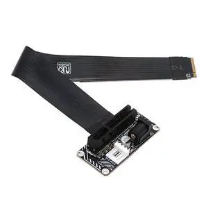 Straight M.2 NVMe M-Key to Up Angled PCI-E X1 X4 X8 X16 Socket Cable Graphics Card Extension PCI-Express for M2 2280 Straight M.2 NVMe M-Key to Up Angled PCI-E X1 X4 X8 X16 Socket Cable Graphics Card Extension PCI-Express for M2 2280