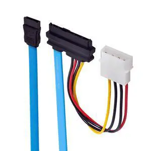 SAS Cable SFF-8482 SAS 29 Pin to SATA 22Pin Hard Disk Drive Raid Extension Cable Unidirectional (No Integrated Chips) with IDE 4Pin Power Port (70cm) SAS Cable SFF-8482 SAS 29 Pin to SATA 22Pin Hard Disk Drive Raid Extension Cable Unidirectional (No Integrated Chips) with IDE 4Pin Power Port (70cm)