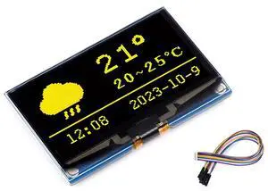 2.42inch OLED Display Module 128×64 Resolution for Raspberry Pi/forArduino/STM32/ESP32/Jetson Nano, with SSD1309 Driver Chip SPI / I2C Communication 3.3V / 5V, Blue Display Color 2.42inch OLED Display Module 128×64 Resolution for Raspberry Pi/forArduino/STM32/ESP32/Jetson Nano, with SSD1309 Driver Chip SPI / I2C Communication 3.3V / 5V, Blue Display Color