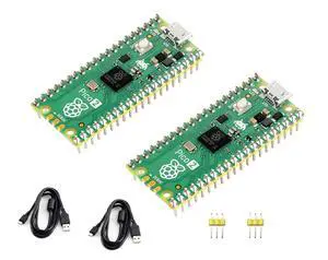 2PCS Compatible with Raspberry Pi Pico 2 Microcontroller Board with Pre-Soldered Header, Based on Official RP2350 Chip, Dual-Core & Dual-Architecture Design 4MB Flash (Yellow Header) 2PCS Compatible with Raspberry Pi Pico 2 Microcontroller Board with Pre-Soldered Header, Based on Official RP2350 Chip, Dual-Core & Dual-Architecture Design 4MB Flash (Yellow Header)