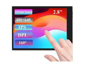 2.8inch DPI LCD Screen Compatible with Raspberry Pi 5/4B/3B+/3B/3A+/Pi Zero/Zero W/WH/Zero 2W, 480x640 Resolution IPS Display, 5-Points Capacitive Touch Control, Optical Bonding Toughened Glass Cover 2.8inch DPI LCD Screen Compatible with Raspberry Pi 5/4B/3B+/3B/3A+/Pi Zero/Zero W/WH/Zero 2W, 480x640 Resolution IPS Display, 5-Points Capacitive Touch Control, Optical Bonding Toughened Glass Cover