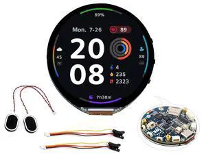 ESP32-S3 with 1.85inch Round LCD Development Board, 360x360 Pixels, 262K Color, with 8 2W Speaker, Onboard Audio Codec, Supports Offline Speech Recognition and AI Speech Interaction ESP32-S3 with 1.85inch Round LCD Development Board, 360x360 Pixels, 262K Color, with 8 2W Speaker, Onboard Audio Codec, Supports Offline Speech Recognition and AI Speech Interaction