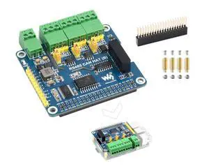Industrial Isolated RS485 CAN HAT Compatible with Raspberry Pi 5/4B/3B+/3B/ZeroW/WH/Zero 2W/Pico W/Pico 2 W, Expand 2-Ch RS485 and 1-CH CAN, SPI Communication, Bulit-in Multi Protections Industrial Isolated RS485 CAN HAT Compatible with Raspberry Pi 5/4B/3B+/3B/ZeroW/WH/Zero 2W/Pico W/Pico 2 W, Expand 2-Ch RS485 and 1-CH CAN, SPI Communication, Bulit-in Multi Protections