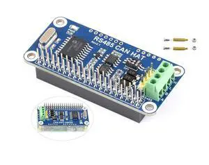 RS485 CAN HAT Compatible with Raspberry Pi 5/4B/3B+/3B/Zero/Zero W/WH/Zero 2W, Expand CAN and RS485 Functions, CAN Controller MCP2515 via SPI Interface, RS485 Controlled via UART RS485 CAN HAT Compatible with Raspberry Pi 5/4B/3B+/3B/Zero/Zero W/WH/Zero 2W, Expand CAN and RS485 Functions, CAN Controller MCP2515 via SPI Interface, RS485 Controlled via UART