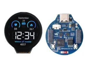ESP32-S3 Development Board with 1.28inch Round LCD IPS Display 240 x240 Pixel, 32-bit LX7 Dual-Core Processor, GC9A01 Display Driver Chip,Support 2.4GHz W-i-F-i (802.11 b/g/n) and Blue-Tooth 5 (BLE) ESP32-S3 Development Board with 1.28inch Round LCD IPS Display 240 x240 Pixel, 32-bit LX7 Dual-Core Processor, GC9A01 Display Driver Chip,Support 2.4GHz W-i-F-i (802.11 b/g/n) and Blue-Tooth 5 (BLE)