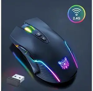 2.4G Wireless Gaming Mouse RGB Backlit E-Sports Mouse Optical Computer Mice 5 Adjustable DPI (up to 3600 dpi) with 7 Programmable Buttons for Laptop Desktop PC Computer 2.4G Wireless Gaming Mouse RGB Backlit E-Sports Mouse Optical Computer Mice 5 Adjustable DPI (up to 3600 dpi) with 7 Programmable Buttons for Laptop Desktop PC Computer