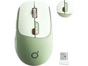 Bluetooth Wireless Mouse, Bluetooth & 2.4G Quiet Computer Mouses with 1600 DPI, Battery Level Display, Ergonomic Office Mouse,6 Button Portable Cute Cordless Mice for Laptop/PC/Mac- Green Bluetooth Wireless Mouse, Bluetooth & 2.4G Quiet Computer Mouses with 1600 DPI, Battery Level Display, Ergonomic Office Mouse,6 Button Portable Cute Cordless Mice for Laptop/PC/Mac- Green
