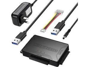 USB 3.0 to SATA IDE Adapter, Hard Drive Reader Adapter, IDE/SATA to USB 3.0 External Data Recovery Converter, USB to SATA/IDE Hard Drive Adapter for Universal 2.5 3.5 HDD SSD Hard Drive Disk USB 3.0 to SATA IDE Adapter, Hard Drive Reader Adapter, IDE/SATA to USB 3.0 External Data Recovery Converter, USB to SATA/IDE Hard Drive Adapter for Universal 2.5 3.5 HDD SSD Hard Drive Disk