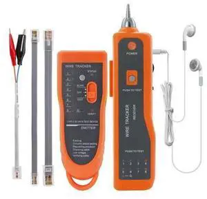 Wire Tester RJ45 RJ11 Cable Tracker Line Finder Multifunction Wire Tracker Ethernet LAN Network Cat5 Cat6 with Earphone for Cable Collation, Network Maintenance Collation, Telephone Line Test Wire Tester RJ45 RJ11 Cable Tracker Line Finder Multifunction Wire Tracker Ethernet LAN Network Cat5 Cat6 with Earphone for Cable Collation, Network Maintenance Collation, Telephone Line Test