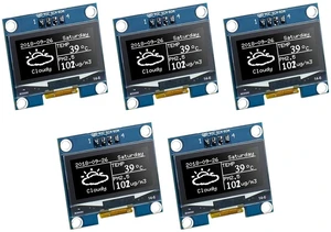 5 Pcs 1.3 Inch IIC I2C OLED Display Module 128x64 Pixel SH1106 Screen Module Com 5 Pcs 1.3 Inch IIC I2C OLED Display Module 128x64 Pixel SH1106 Screen Module Com
