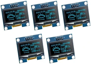 5 Pcs 1.3 Inch IIC I2C OLED Display Module 128x64 Pixel SH1106 Screen Module Com 5 Pcs 1.3 Inch IIC I2C OLED Display Module 128x64 Pixel SH1106 Screen Module Com