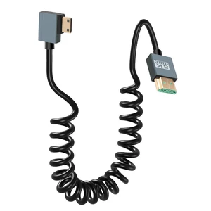 8K Left Angled Mini HDMI to HDMI Cable, 48Gbps High Speed 90 Degree Mini HDMI to 8K Left Angled Mini HDMI to HDMI Cable, 48Gbps High Speed 90 Degree Mini HDMI to