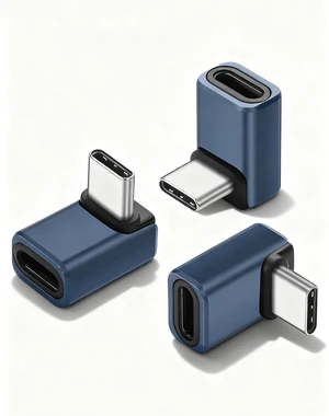 Up Angle USB C Adapter 3 Pack, 90 Degree USB C Male to USB Type-C Female Adapter Up Angle USB C Adapter 3 Pack, 90 Degree USB C Male to USB Type-C Female Adapter