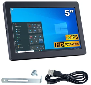 5 Inches USB C Mini Monitor 1024x600 IPS LCD Screen Type C Secondary Screen Disp 5 Inches USB C Mini Monitor 1024x600 IPS LCD Screen Type C Secondary Screen Disp
