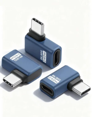 Right Angle USB C Adapter 3 Pack, 90 Degree USB C Male to USB Type-C Female Adap Right Angle USB C Adapter 3 Pack, 90 Degree USB C Male to USB Type-C Female Adap