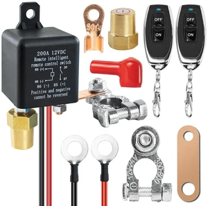Remote Battery Disconnect Switch Kit DC 12V 200A for Cars Auto RV Truck Anti-The Remote Battery Disconnect Switch Kit DC 12V 200A for Cars Auto RV Truck Anti-The