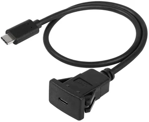 0.5m USB C 2.0 Male to Female Square Flush Mount Panel Extension Cable for Car, 0.5m USB C 2.0 Male to Female Square Flush Mount Panel Extension Cable for Car,