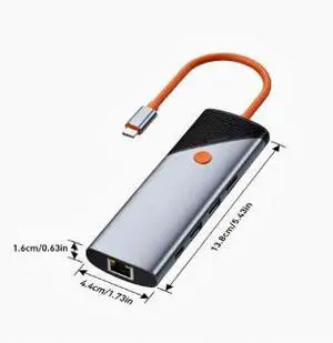 AP-104 9-in-1 USB-C Hub with 4K@60Hz HDMI, Gigabit Ethernet, SD/TF Card Reader, USB 3.0 Ports, PD 100W Charging, One-Click Screen Lock for Laptop & MacBook AP-104 9-in-1 USB-C Hub with 4K@60Hz HDMI, Gigabit Ethernet, SD/TF Card Reader, USB 3.0 Ports, PD 100W Charging, One-Click Screen Lock for Laptop & MacBook