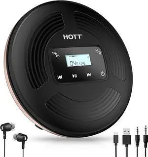 CD903TF Portable CD Player with Bluetooth and FM Transmitter with Touch Buttons Backlight,Rechargeable with AUX Cable,CD Player Shockproof for Car CD903TF Portable CD Player with Bluetooth and FM Transmitter with Touch Buttons Backlight,Rechargeable with AUX Cable,CD Player Shockproof for Car