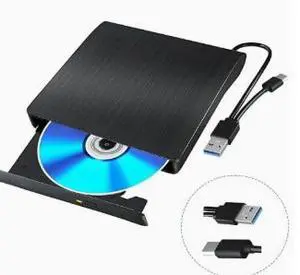 External USB DVD Drive for Laptop & Desktop, Portable USB Optical Drive CD/DVD Reader Writer with Tray Loading for Windows PC & Mac Computer External USB DVD Drive for Laptop & Desktop, Portable USB Optical Drive CD/DVD Reader Writer with Tray Loading for Windows PC & Mac Computer