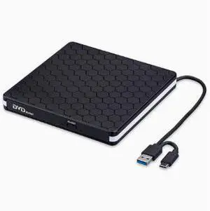 USB 3.0 External DVD Burner, USB Type-C Portable CD DVD RW Drive with Tray Loading, 8X DVD Writer Optical Drive for Laptop Desktop PC Computer USB 3.0 External DVD Burner, USB Type-C Portable CD DVD RW Drive with Tray Loading, 8X DVD Writer Optical Drive for Laptop Desktop PC Computer