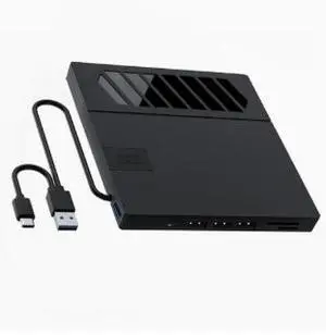 7-in-1 External DVD Burner with USB 3.0 Type-C Hub, Portable CD DVD RW Writer with SD TF Card Reader, Slim Optical Drive for Laptop Desktop PC Mac Computer 7-in-1 External DVD Burner with USB 3.0 Type-C Hub, Portable CD DVD RW Writer with SD TF Card Reader, Slim Optical Drive for Laptop Desktop PC Mac Computer