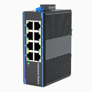 Industrial Gigabit Ethernet Switch, 8-Port Unmanaged Network Switch with DIN Rail Mount, IP40 Rated, DC 12-54V Wide Voltage Input for Industrial Automation and Surveillance Industrial Gigabit Ethernet Switch, 8-Port Unmanaged Network Switch with DIN Rail Mount, IP40 Rated, DC 12-54V Wide Voltage Input for Industrial Automation and Surveillance