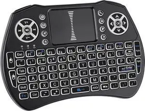 A8 Mini Keyboard with Touchpad,2.4G+BT,7-Color Backlight | Multimedia Hotkeys, Rechargeable, for Android TV Box, Smart TV, Projector, PS3, PC, Tablet, Windows/Android A8 Mini Keyboard with Touchpad,2.4G+BT,7-Color Backlight | Multimedia Hotkeys, Rechargeable, for Android TV Box, Smart TV, Projector, PS3, PC, Tablet, Windows/Android
