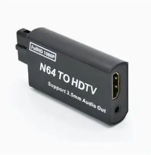 N64 to HDMI Converter, N64/SNES/SFC/GameCube to HDMI Adapter, 1080P HD Video Converter with Audio Separation and HDMI Cable N64 to HDMI Converter, N64/SNES/SFC/GameCube to HDMI Adapter, 1080P HD Video Converter with Audio Separation and HDMI Cable