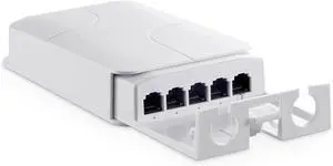 Outdoor 5 Port PoE Extender, 1 in 4 Out PoE+ Switch, 10/100Mbps, IEEE 802.3 af/at/bt 90W, Wall Mount Waterproof YuLinca POE Passthrough Switch Outdoor 5 Port PoE Extender, 1 in 4 Out PoE+ Switch, 10/100Mbps, IEEE 802.3 af/at/bt 90W, Wall Mount Waterproof YuLinca POE Passthrough Switch