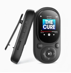 Clip-On Bluetooth MP3 Player 16GB Mini Sports Music Player with Clip, Bluetooth 5.0, 1.44" Screen, 20Hr Battery, Supports FLAC/APE/WAV, FM Radio, Voice Recorder, TF Card up to 128GB Clip-On Bluetooth MP3 Player 16GB Mini Sports Music Player with Clip, Bluetooth 5.0, 1.44" Screen, 20Hr Battery, Supports FLAC/APE/WAV, FM Radio, Voice Recorder, TF Card up to 128GB