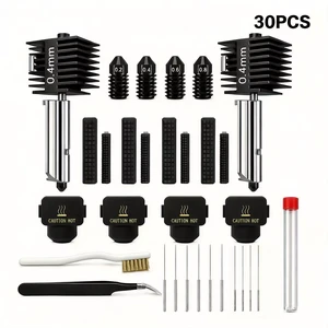 Replaceable Hotend Kit for Bambu Lab A1 and A1 Mini 3D Printers, Smooth-Bore Anti-Clogging Nozzle Assembly, 3D Printer Upgrade Replaceable Hotend Kit for Bambu Lab A1 and A1 Mini 3D Printers, Smooth-Bore Anti-Clogging Nozzle Assembly, 3D Printer Upgrade