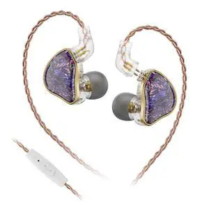 DB2 IEM Earphones with Mic Music Control: Resin 1BA 1DD Hybrid in Ear Monitor Headphones with 2Pin Detachable Cable,3.5mm Wired Earbuds for Gaming/Audiophile/Musician (Purple) DB2 IEM Earphones with Mic Music Control: Resin 1BA 1DD Hybrid in Ear Monitor Headphones with 2Pin Detachable Cable,3.5mm Wired Earbuds for Gaming/Audiophile/Musician (Purple)