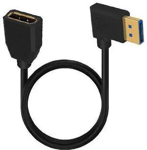 2ft 32.4Gbps 8K@60Hz DisplayPort Extension Cable, Right Angle Male to Female DP 1.4 Extender Adapter Ultra HD Cable for HDTV Laptop Monitor Projector PS4 PS5, Support 4K@144Hz 2K@165Hz 2ft 32.4Gbps 8K@60Hz DisplayPort Extension Cable, Right Angle Male to Female DP 1.4 Extender Adapter Ultra HD Cable for HDTV Laptop Monitor Projector PS4 PS5, Support 4K@144Hz 2K@165Hz