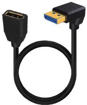 2ft 32.4Gbps 8K@60Hz DisplayPort Extension Cable, Down Angle Male to Female DP 1.4 Extender Adapter Ultra HD Cable for HDTV Laptop Monitor Projector PS4 PS5, Support 4K@144Hz 2K@165Hz 2ft 32.4Gbps 8K@60Hz DisplayPort Extension Cable, Down Angle Male to Female DP 1.4 Extender Adapter Ultra HD Cable for HDTV Laptop Monitor Projector PS4 PS5, Support 4K@144Hz 2K@165Hz