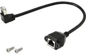RJ45 Ethernet Adapter Cable - 90 Degree Upward Male to Female Switch Adapter for CAT 5/CAT 6 LAN Socket Connector (Upward) RJ45 Ethernet Adapter Cable - 90 Degree Upward Male to Female Switch Adapter for CAT 5/CAT 6 LAN Socket Connector (Upward)