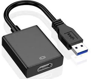 USB to HDMI Adapter USB 3.0/2.0 to HDMI 1080P Video Graphics Cable Converter with Audio for PC Laptop Projector HDTV Compatible with Windows XP 7/8/8.1/10 USB to HDMI Adapter USB 3.0/2.0 to HDMI 1080P Video Graphics Cable Converter with Audio for PC Laptop Projector HDTV Compatible with Windows XP 7/8/8.1/10