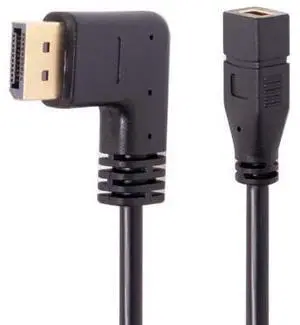 Left Angled DP DisplayPort 90 Degree to Mini DP DisplayPort Female Cable for Displays Monitors Left Angled DP DisplayPort 90 Degree to Mini DP DisplayPort Female Cable for Displays Monitors