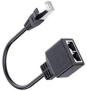 1 to 2 Port RJ45 Network Ethernet Adapter Splitter Cable Extension Splitter 1 Male to 2 Female LAN Ethernet Splitter Adapter for Cat5 Cat5e Cat6 Cat7 Home Office Broadband Connection 1 to 2 Port RJ45 Network Ethernet Adapter Splitter Cable Extension Splitter 1 Male to 2 Female LAN Ethernet Splitter Adapter for Cat5 Cat5e Cat6 Cat7 Home Office Broadband Connection