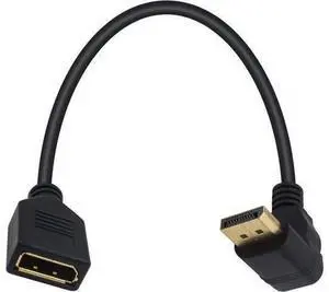 Displayport Extension Cable 90 Degree Displayport Extender Up Angle Displayport Male to Female DP to DP Extension Adapter Cable Gold Plated 30 CM/12inch Displayport Extension Cable 90 Degree Displayport Extender Up Angle Displayport Male to Female DP to DP Extension Adapter Cable Gold Plated 30 CM/12inch