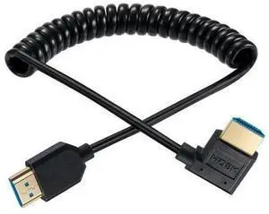 8K HDMI Cable, 4Ft Coiled HDMI 2.1 Male to Male 90 Degree Angle Spiral Extender Cord, High Speed Supports 48Gbps 8K@60 for Camera, Camcorder, HD TV, PC and More (Right Angle) 8K HDMI Cable, 4Ft Coiled HDMI 2.1 Male to Male 90 Degree Angle Spiral Extender Cord, High Speed Supports 48Gbps 8K@60 for Camera, Camcorder, HD TV, PC and More (Right Angle)
