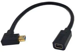 Mini DisplayPort Extension Cable, 1FT 90 Degree Mini DisplayPort (Mini DP) Male to Female 8K 1.4 Video Extension Cord with HBR2 support for with Mini DP PC/Laptop (Right Angle) Mini DisplayPort Extension Cable, 1FT 90 Degree Mini DisplayPort (Mini DP) Male to Female 8K 1.4 Video Extension Cord with HBR2 support for with Mini DP PC/Laptop (Right Angle)